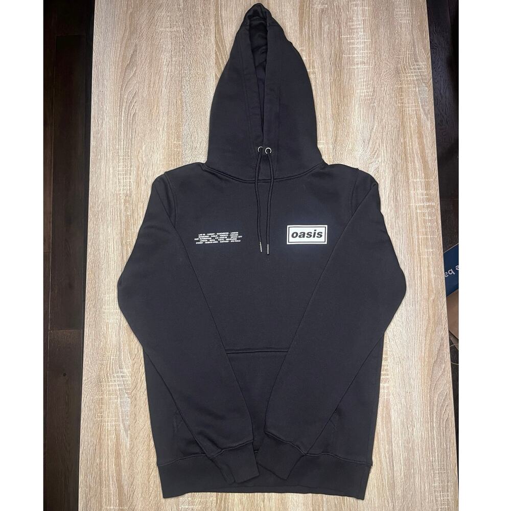 Oasis Live 25 Tour Black Live 2025 Tour Adult Hoodie Medium